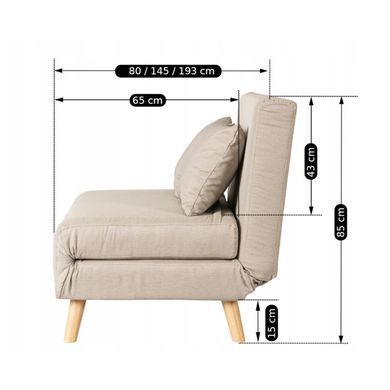 Диван розкладний MEBEL ELITE MARRY 2 тканина Беж фотографія