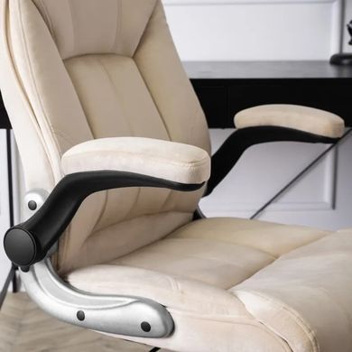 Стілець офісний поворотний оксамитовий MEBEL ELITE SORIN 2 Velvet Бежевий фотографія