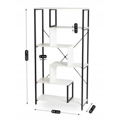 Стеллаж MEBEL ELITE AKRIS белый / черный фотография