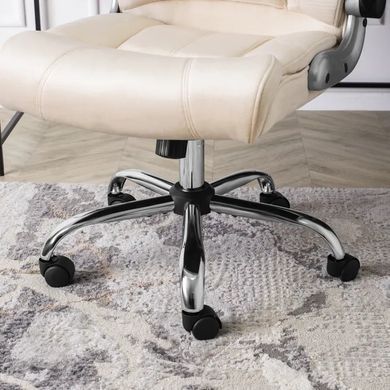 Стілець офісний поворотний оксамитовий MEBEL ELITE SORIN 2 Velvet Бежевий фотографія