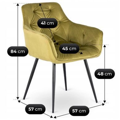 Стул MEBEL ELITE MODESTO Velvet Оливка фотография