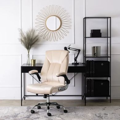 Стілець офісний поворотний оксамитовий MEBEL ELITE SORIN 2 Velvet Бежевий фотографія