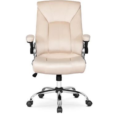 Стілець офісний поворотний оксамитовий MEBEL ELITE SORIN 2 Velvet Бежевий фотографія
