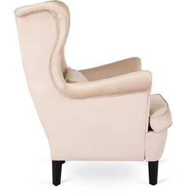Крісло м'яке оксамитове MEBEL ELITE KLARIS 2 Velvet Беж фотографія