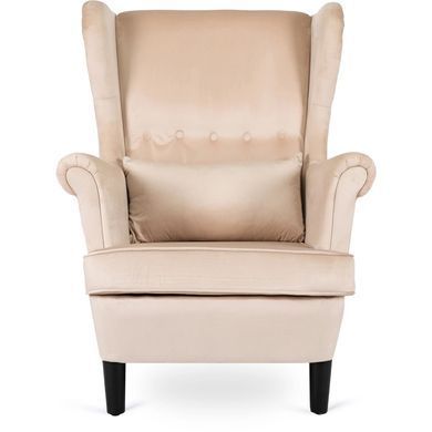 Крісло м'яке оксамитове MEBEL ELITE KLARIS 2 Velvet Беж фотографія