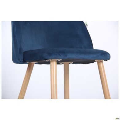 Стул Sherry beech Velvet AMF Синий фотография