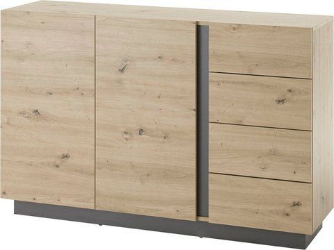 Комод Perfect Home Арко / Arco 2-дверний з 4 шухлядами 2D4S/138 Дуб артизан/графіт фотографія