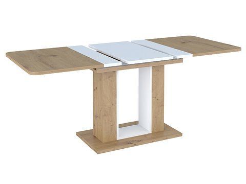 Раскладной стол TWINS Signal 140(180)x80 Дуб / Белый ** фотография