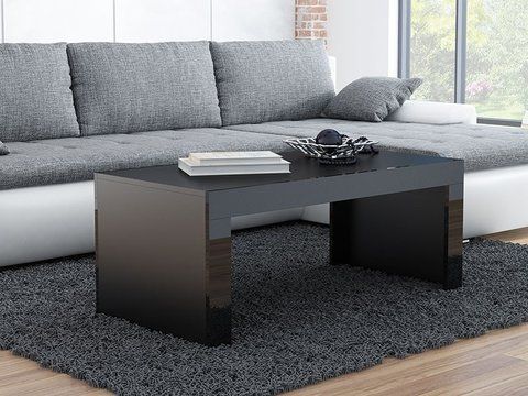 Журнальний столик TESS 120x60 Cama Чорний Мат / Чорний Глянець фотографія