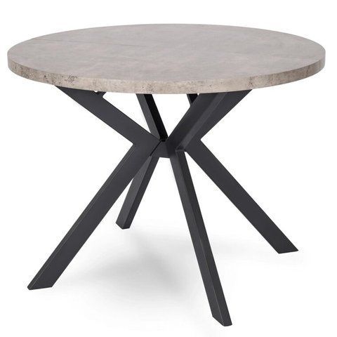 Стол раскладной круглый MEBEL ELITE LUGO 90(190)х90 см Кашемир/золото фотография