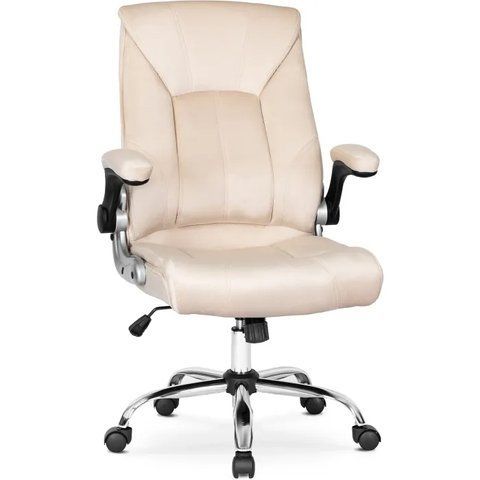 Стілець офісний поворотний оксамитовий MEBEL ELITE SORIN 2 Velvet Бежевий фотографія
