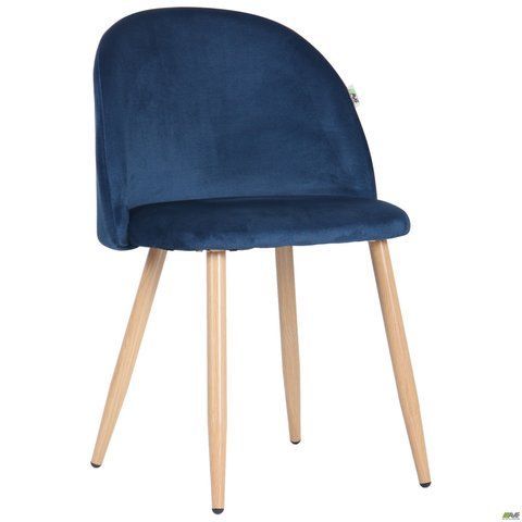 Стул Sherry beech Velvet AMF Синий фотография