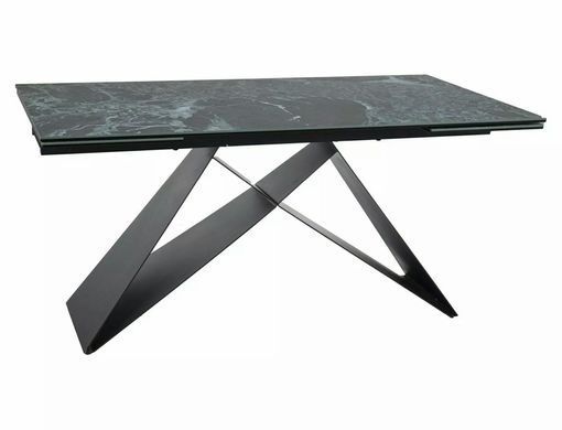 Стол Обеденный WESTIN CERAMIC Signal MORSKI VERDE ALPI 160(240)X90 Бирюзовый Мат / Черный Мат фотография