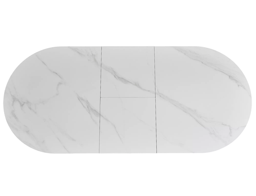 Стіл Розкладний GASTON CERAMIC Signal 140(180)x80 Білий Ефект Мармуру / Чорний Мат фотографія