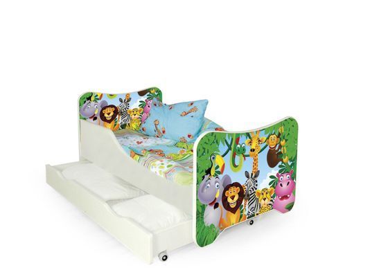 Кровать детская HAPPY JUNGLE Halmar 76x145 фотография