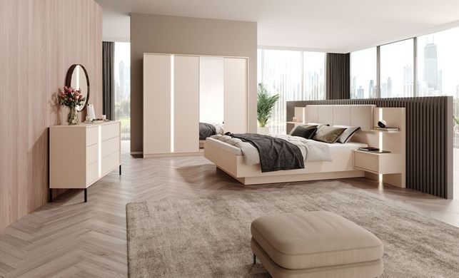 Шафа для одягу Perfect Home Даст / Dast 4-дверна з дзеркалом 4D/220 Беж фотографія