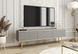 Тумба под телевизор Perfect Home Оро/Oro 3-дверная с золотыми ножками RTV175 MDF Серый
