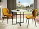 Стіл Обідній ALTO II Signal 80X80 Білий Ефект Мармуру / Чорний Мат