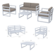 Комплект меблів для тераси Siesta Onto Mykonos Lounge Set White Білий