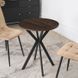 Стіл MEBEL ELITE LAUREN 60X60 Горіх / чорний