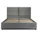 Ліжко двоспальне оксамитове MEBEL ELITE TULSA Velvet 160x200 см Сірий
