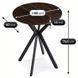 Стіл MEBEL ELITE LAUREN 60X60 Горіх / чорний