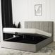 Ліжко двоспальне оксамитове MEBEL ELITE PANAMA Velvet 160x200 см Сірий
