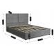 Ліжко двоспальне оксамитове MEBEL ELITE TULSA Velvet 160x200 см Сірий