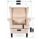 Крісло м'яке оксамитове MEBEL ELITE KLARIS 2 Velvet Беж