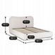 Кровать двуспальная MEBEL ELITE HAGA 160x200 см Кремовая Букле