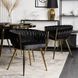 Стул бархатный MEBEL ELITE CAPRI Velvet Черный / Золотой