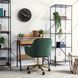 Стілець офісний поворотний оксамитовий MEBEL ELITE MILAN Velvet, Зелений / Золотий