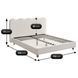 Кровать двуспальная MEBEL ELITE IZMIR 160x200 см Кремовый Букле