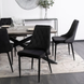 Стул бархатный MEBEL ELITE CORK Velvet Черный