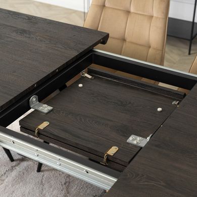 Стіл розкладний MEBEL ELITE HAMILTON 160(200)х90 Чорний фотографія