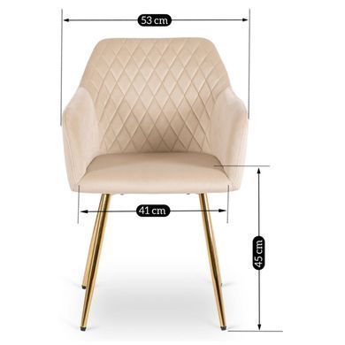 Стул MEBEL ELITE SHANE Кремовый фотография