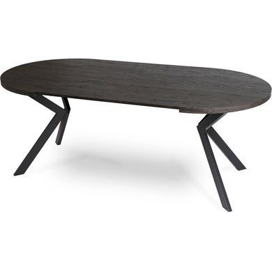 Стол раскладной круглый MEBEL ELITE LUGO 90(190)х90 см Черный фотография