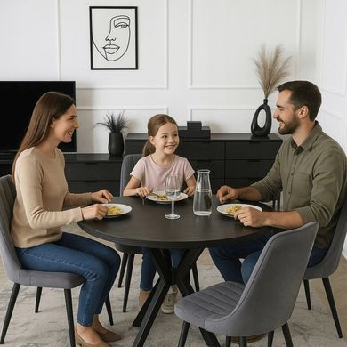 Стол MEBEL ELITE LAUREN 80X80 Черный фотография