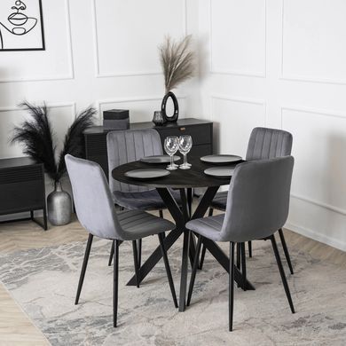 Стол MEBEL ELITE LAUREN 80X80 Черный фотография