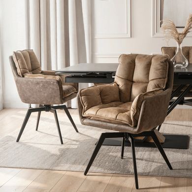 Стілець поворотний MEBEL ELITE ISLA Коричневий фотографія