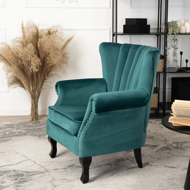 Крісло м'яке оксамитове MEBEL ELITEMALLO Velvet Зелений фотографія