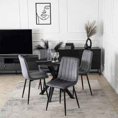 Стол MEBEL ELITE LAUREN 80X80 Черный фотография