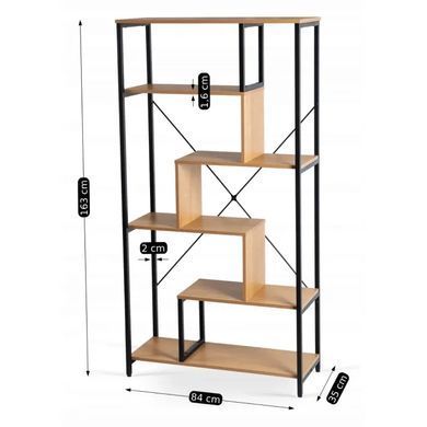 Стелаж MEBEL ELITE AKRIS дуб / чорний фотографія