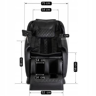 Масажне крісло MEBEL ELITE RX ULTRA PRO MAX екошкіра чорний фотографія