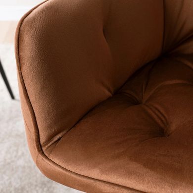 Стілець MEBEL ELITE MODESTO Velvet Рудий фотографія
