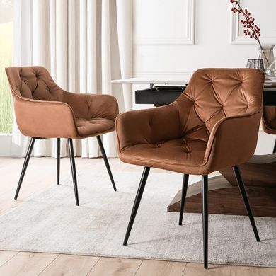 Стілець MEBEL ELITE MODESTO Velvet Рудий фотографія