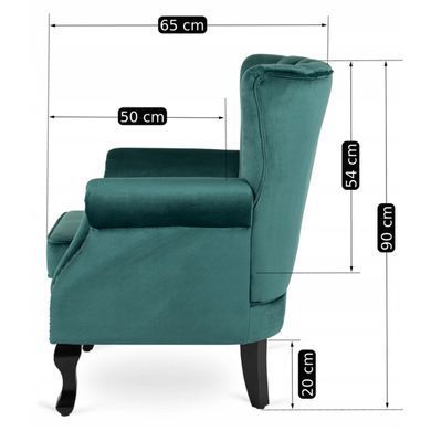 Крісло м'яке оксамитове MEBEL ELITEMALLO Velvet Зелений фотографія
