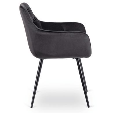 Стілець MEBEL ELITE MODESTO Velvet Чорний фотографія