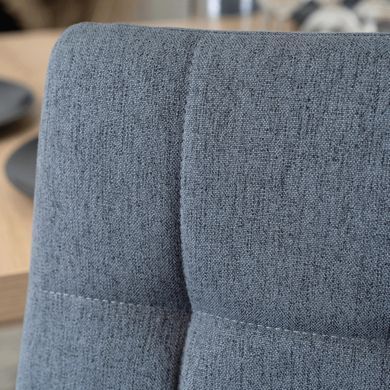Комплект стіл розкладний MEBEL ELITE CLARK 120(160)х80 см Дуб артизан/чорний +4 стільці TEX Темно сірий фотографія
