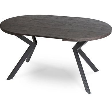 Стол раскладной круглый MEBEL ELITE LUGO 90(190)х90 см Черный фотография